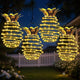4 Pack Outdoor Solar Hanging Lantern Lights - 60LED Waterproof Solar Pineapple Light Outdoor for Garden,Yard Porch Lawn Backyard Landscape Pathway Patio Outside Gardening