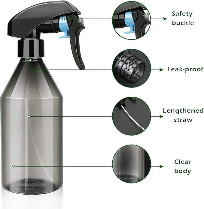 AORAKI Plant Mister Water Spray Bottle - Fine Mist Spray Bottle for Flowers, Plants, Gardening, Cleaning Solutions - 10oz, Plastic
