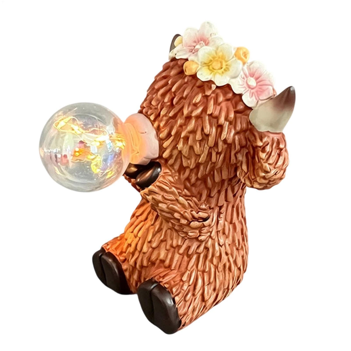 Cow Garden Decor Solar Light Up Funny Resin Figurines