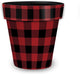 Briarwood Lane Red and Black Buffalo Check Small Planter