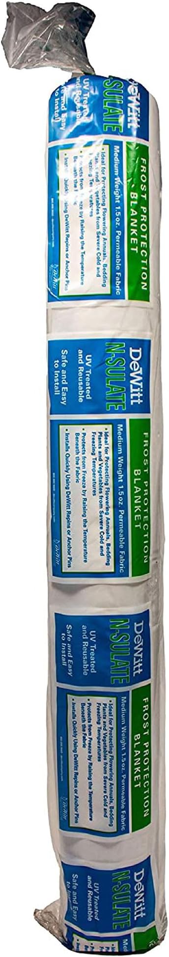 Dewitt 3-Pack N-Sulate Plant Cover Fabric 1.5 oz, 12 x 250 Feet – Frost Cloth Blanket for Vegetables, Flowers, Fruit Trees, Tomatoes, Raised Garden Beds, and Outdoor Winter Freeze Protection