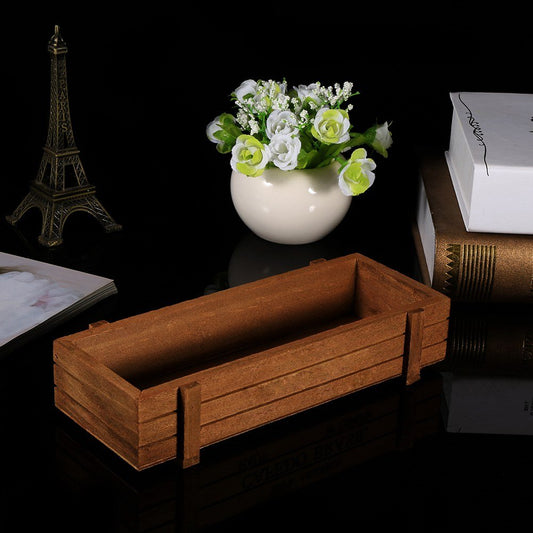 Saluaqui 24 Inch Window Box Planter Box for Plant IndoorOutdoor Wooden Planter Wood s and Versatile Storage Solution for Home Garden and Rustic Decor