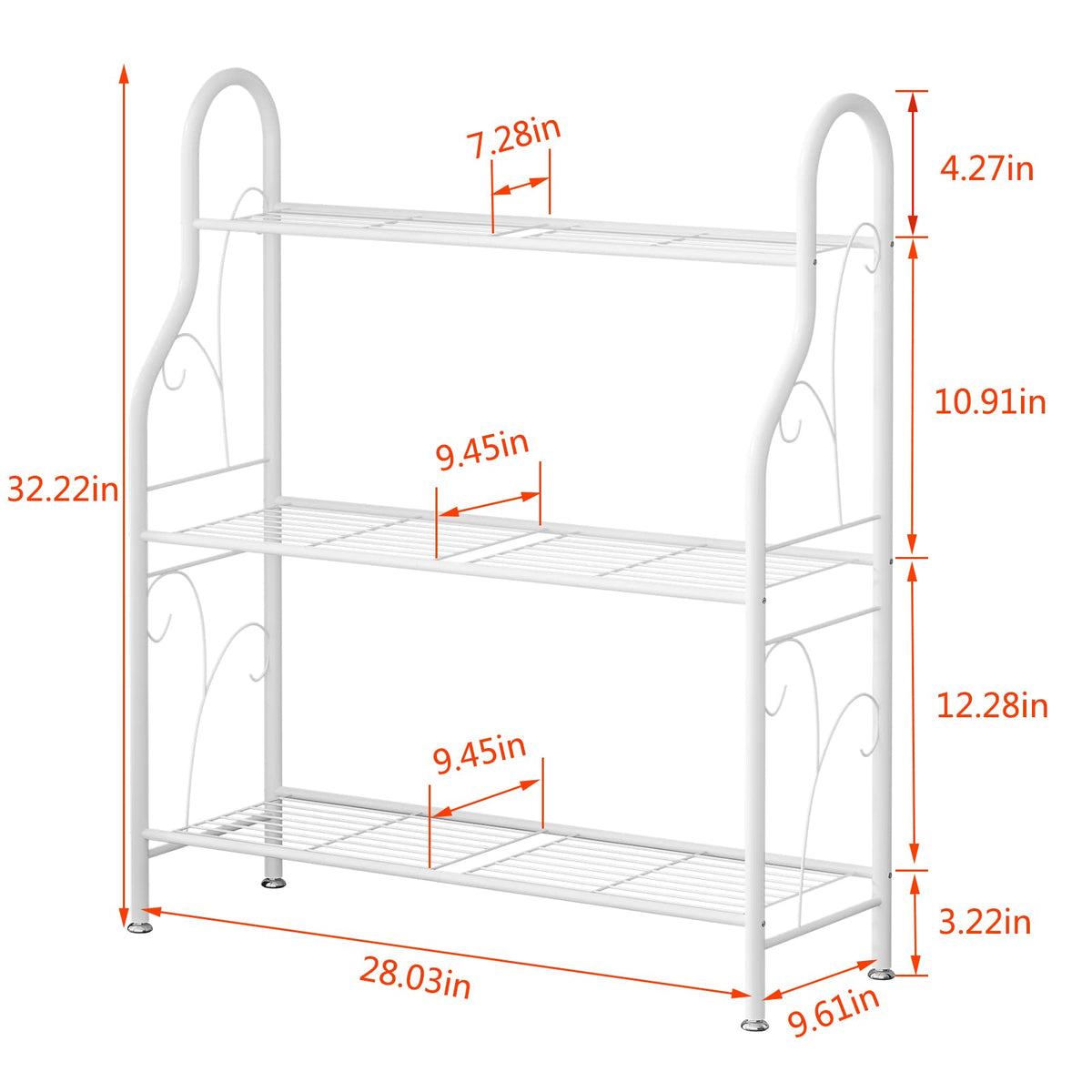 SORCEDAS Plant Stand Outdoor Indoor 3 Tier Metal Corner Flower Shelf