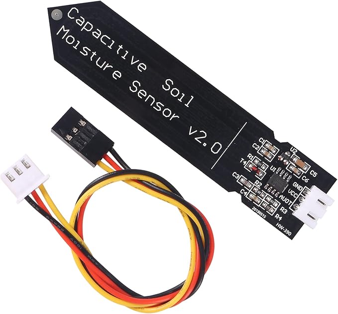 Automatic Irrigation DIY Kit Self Watering System Capacitive Soil Moisture Sensor 1 Channel 5V Relay Module and Water Pump with 2pcs 1M Vinyl Tubing for Arduino Moisture Detection Garden Watering DIY