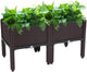 Raised Garden Bed with Legs Planters for Outdoor Plants Planter Box Elevated Garden Boxes Plant pots Perfect for Garden Patio Balcony Deck to Planting Flowers (Brown)