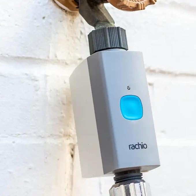 Rachio Smart Hose Timer (1 Valve + 1 WiFi Hub) – App-Controlled Outdoor Faucet Timer, Quick Install & Scheduling, Expandable System