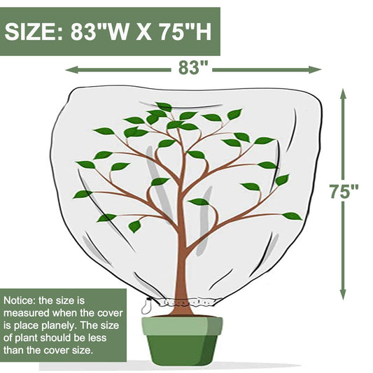 Valibe Plant Covers Freeze Protection Shrub Jacket 2.0oz/yd² Plant Covers for Trees 75"x83" Tree Plant Cover for Winter Frost Protection Pest Protection