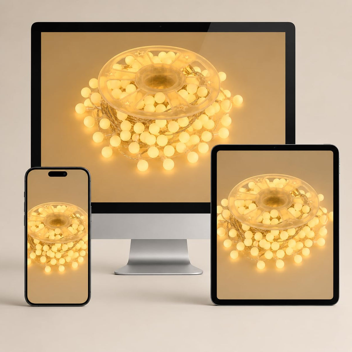 HelixBeam Warm Globe LED String Lights Indoor Bedroom 33FT 100LED Remote