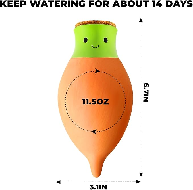 Ollas Plant Watering Globes. 2 Pcs Self Watering Planter Insert. Terracotta Ollas Plant Watering Devices. Ollas Self Watering Globes. Large Olla Watering Pot. Plant Lover Gifts
