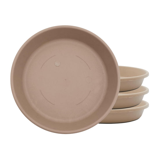 The HC Companies Classic Round Planter Pot, 8 Inch, Sandstone, 4-Pack