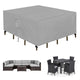 Easy-Going Square Patio Furniture Cover Waterproof Outdoor Dining Table and Chair Cover Anti-UV Outside Sectional Sofa Set Covers (126"L x 126"W x 32"H, Grey)