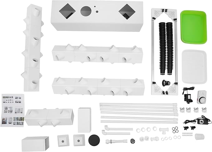 Hydroponic Growing System, 56-Plant Vegetable Planter Tower Outdoor Indoor Garden Vertical Planter Germination Kit with Water Pump & Intelligent Water Circulation for Gardening Lover