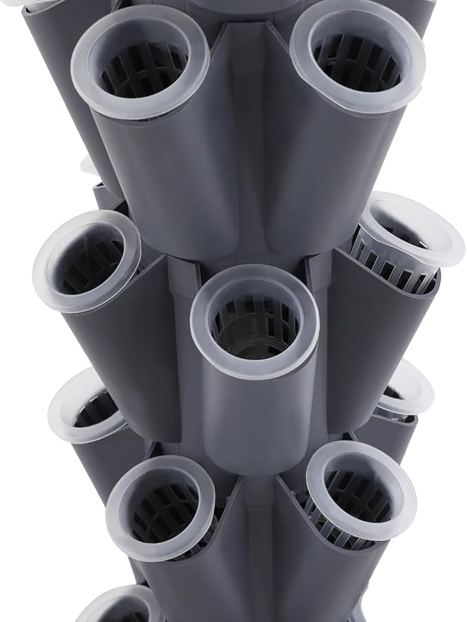 Hydroponic Growing System, 60-Plant Vegetable Planter Tower with Wheels, Outdoor Indoor Garden Vertical Planter Germination Kit with Water Pump & Intelligent Water Circulation for Gardening Lover