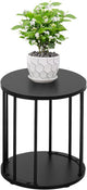 Leinade Plant Stand Indoor,small plant stool,Flower Pot Corner stand holder,Mid Century Heavy Duty Metal Tall Home Decor,Modern Round End Table,Small Rustic Display Stand for Living Room,Bedroom(Black,14In)
