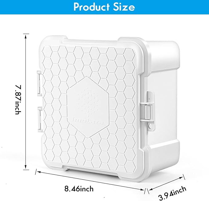 ImoLaza Waterproof Sprinkler Controller Box, Weatherproof Outdoor Enclosure for ImoLaza Sprinkler Controllers, Compatible 4 Zones, 6 Zones, 8 Zones, 12 Zones, 16 Zones