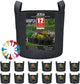 JERIA 12-Pack 5 Gallon, Vegetable/Flower/Plant Grow Bags, Aeration Fabric Pots with Handles (Black), Come with 12 Pcs Plant Labels