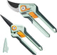 PrunePro Pruning Shears Gardening Scissors Set Professional Hand Pruner Sharp Stainless Steel Blade Garden Scissors Plant Flower Garden Clipper