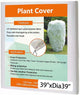 Agfabric Plant Covers Freeze Protection 39''Hx39''Dia 0.55oz Plant Frost Protection Covers Garden Plant Cover Drawstring Bags Winter Frost pests Protection,White