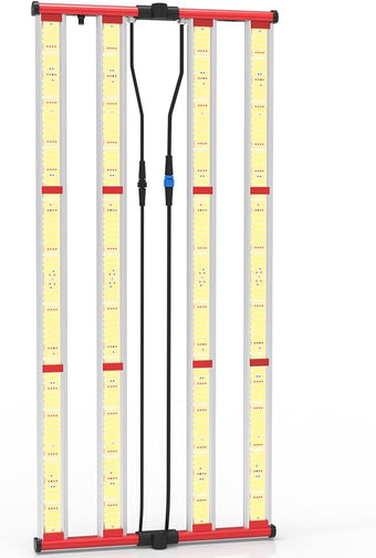 AGLEX 420W Full Spectrum LED Grow Light with UV & IR, 1360 LEDs, Dimmable Daisy Chain, High PPFD Bar Style, 4x5 ft Coverage, Foldable for Indoor Plant Growing, Commercial Seeding Veg Flower - M400