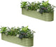 2-Pack Galvanized Raised Garden Bed 8x2x1.5 ft, 17" Tall Planter Boxes Outdoor, Zn-Al-Mg Metal Raised Beds for Gardening Herb Fruit Vegetable, Modular Flower Bed for Outdoor Plants-Moss Green