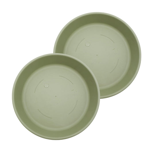 The HC Companies Classic Round Planter Pot, 12 Inch, Seafoam, 2-Pack