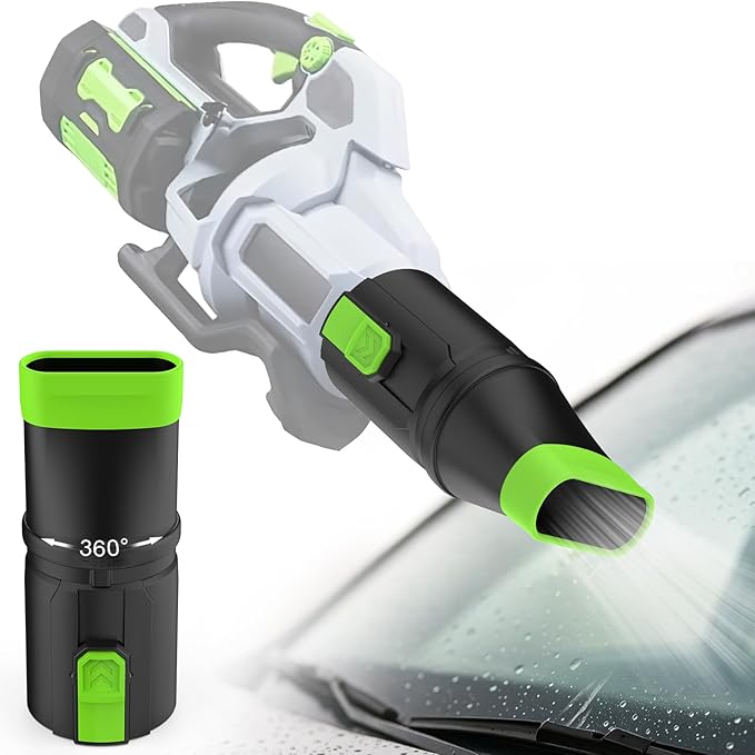 Sealegend Car Drying Nozzle Compatible with EGO Leaf Blower Models 530 575 580 615 650 670 765, Compact Nozzle Attachment for Easy Snow & Leaves Removing, 360°Rotation & Scratch Protection, 9.5 in.