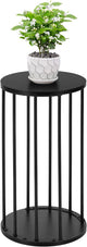 Leinade Plant Stand Indoor,small plant stool,Flower Pot Corner stand holder,Mid Century Heavy Duty Metal Tall Home Decor,Modern Round End Table,Small Rustic Display Stand for Living Room,Bedroom(Black,21In)