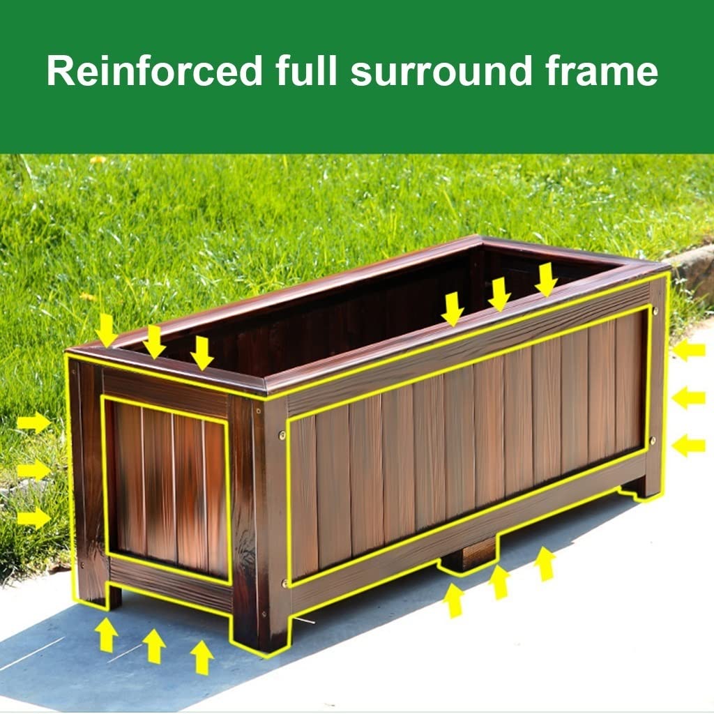 Yard Wood Box for Planting, Raised Garden Bed Flower or Vegetable Planter Window Mounted Plant Box for Garden (Size : 100 * 50 * 50cm)