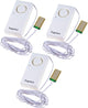 Topvico Water Leak Detectors for Home, Basements, Sump Pump, Under Sink, Moisture Alarm Sensor, 120dB Battery Operated Flood Alert, 3 Pack (95 Inch Cable)