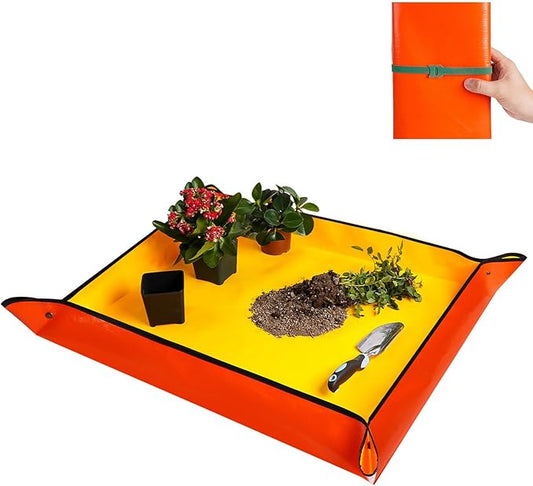 Large Potting Mat for House Plant Transplanting and Soil Mix Control Waterproof Plant RepottingTray Gardening Tools Plant Gifts for Plant Lovers (39.5"X31.5")