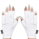 ManiGlovz -The Original Dermatologist Recommended UPF 50+ UV Protective Manicure and Sunblock Fingerless Gloves, Sun Protection, Driving and Gel Manicure Gloves in White