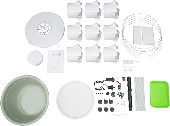 Hydroponic Growing System Kit, 36 Plant Sites Hydroponic Tower with Climbing Trellis, Water Pump, and Timer, Indoor & Outdoor Vertical Hydroponic Growing Garden for Leafy Greens & Herbs