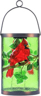 Hanging Solar Lantern Outdoor Decorative Waterproof LED Solar Cardinal Lights Tabletop Lamp for Outdoor Patio Garden