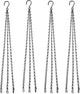 Flower Pot Chain 24 Inch Hanging Flower Basket Galvanized Replacement Chain 3 Point Garden Plant Hanger (4pcs(Black))