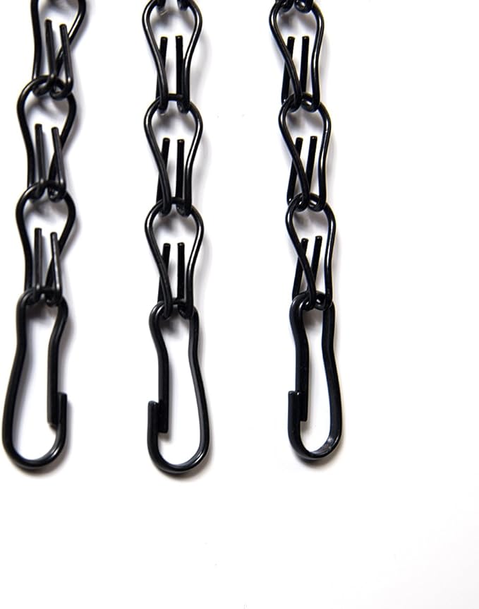 Flower Pot Chain 24 Inch Hanging Flower Basket Galvanized Replacement Chain 3 Point Garden Plant Hanger (4pcs(Black))