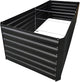 6x3x2FT Metal Raised Garden Bed Kit, Galvanized Outdoor Garden Bed Planter Box for Vegetables, Flowers, Herbs, Succulents and More, Black