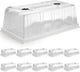 10 Pack 6.3" Tall Humidity Domes for 1020 Trays, Extra Strength Seed Starter Covers with 2 Adjustable Vents, Clear Plastic Propagation Cloning Lids for Germination & Microgreens, BPA-Free
