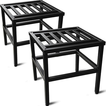 Hongsane Plant Stand Indoor Outdoor,13 Inch Round Metal Plant Stands Riser,Heavy Duty Wrought Iron Pedestal Holders for Large Flower Pot,Outside Rust-Proof Black Flower Display Shelf for Patio,1-Pack
