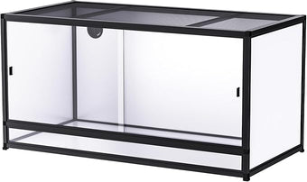 120 Gallon Bearded Dragon Tank, 48" x 24" x 24" PVC Reptile Enclosure with Front Sliding Door, Top Ventilation, Easy Cleaning