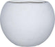 Panlaolao 13.5 H x 17" Dia (12" Pot Opening) Round Fiberstone Planter with Drainage Hole, White, Indoor/Outdoor Large Plant Pot for Home Patio Garden, Ideal for Large Plants