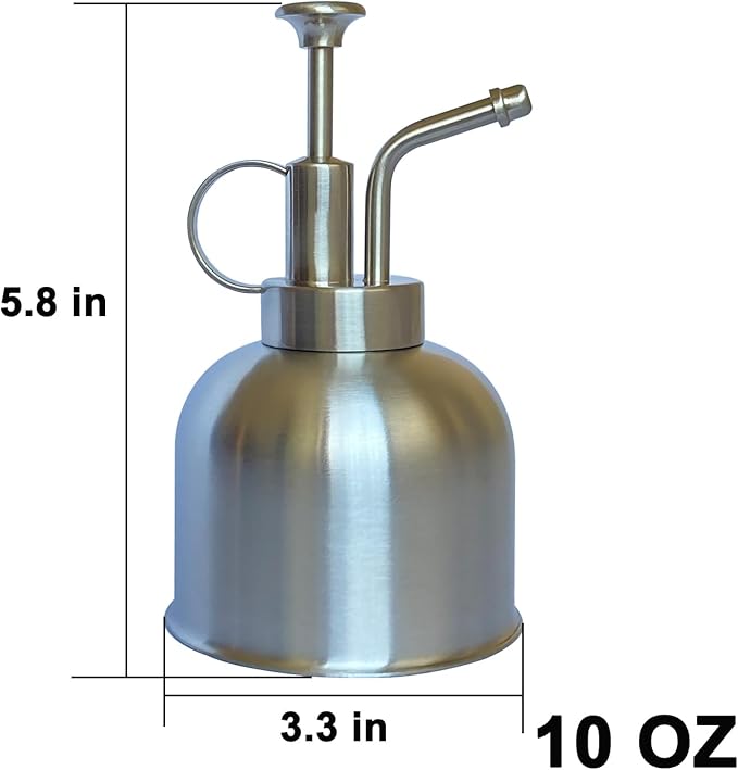 Stainless Steel Plant Sprayer, Small Watering Can for Indoor Potted Plants