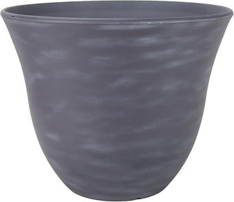 Classic Home and Garden Honeysuckle Resin Planters - Lightweight Indoor & Outdoor Plant Pots - UV-Resistant Plastic Flower Pots - Pot Planters for Flowers & Herbs (13" Zinc Grey)