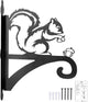 ATKKE Hanging Plant Bracket Hangers Indoor Iron Wall Mount,11” Squirrel Silhouette Ornamental Iron Hangers Hookers for Flower Pot Lantern Bird Feeder Wind Chimes