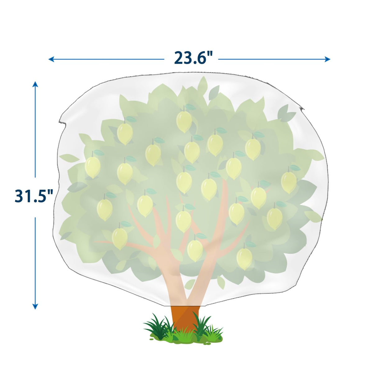 Homimp Plant Covers Freeze Protection, 4 Pack Frost Covers with Zipper Drawstring (23.6" x 31.5") Plant Protection Cover Bags for Outdoor Winter Frost Cold Weather Shrubs Trees Jacket Covers,Yellow