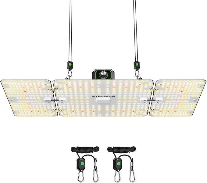 VIVOSUN LumaLight 200W LED Grow Light, Full Spectrum Plant Light, Smart Dimmable & High PPFD for Indoor Plants Seedling Vegetables Bloom, Fits 2×4/3×3 Grow Tents