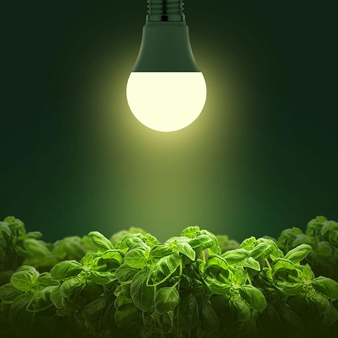 Briignite Grow Light Bulbs, LED Grow Light Bulb A19 Bulb, Full Spectrum Grow Light Bulb, Plant Light Bulbs E26 Base, 11W Grow Bulb 100W Equivalent, Grow Light for Indoor Plants, Seed Starting, 6 Pack