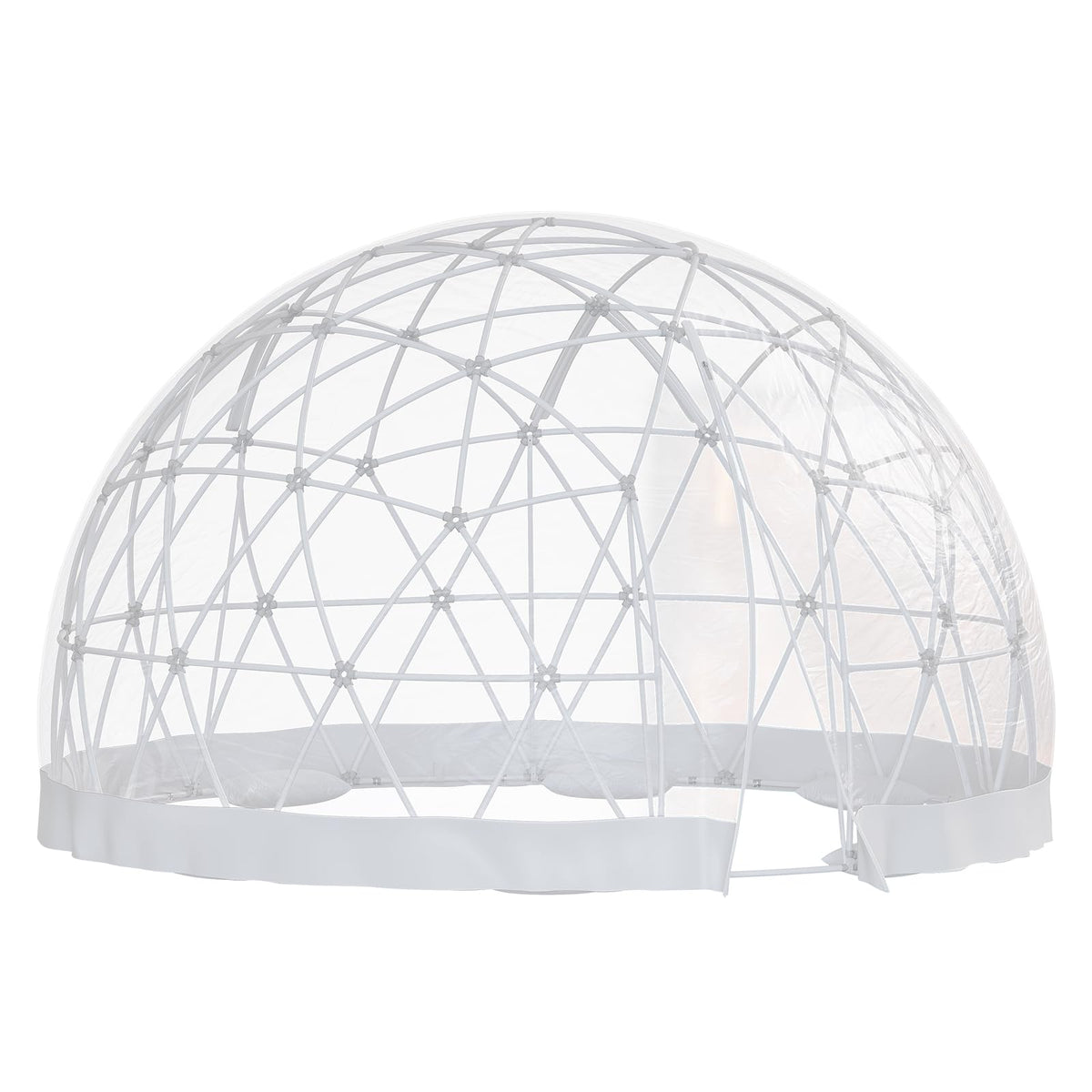 YUMPIE 15 FT Garden Dome Greenhouse, PVC Transparent Cover, Quick Connect Plug Installation, Waterproof Pop-up Green House, 6-10 Person Bubble Tent for Patio, Backyard, Party, Wedding