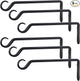 AILIN YELOKIE 12" Plant Hangers 6-Pack - Heavy Duty Rust-Resistant Steel Hooks for Bird Feeders, Indoor/Outdoor Plants & Wall Decor, Black