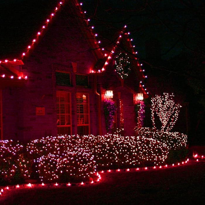 200 LED Connectable String Lights with Remote, Christmas Lights Outdoor