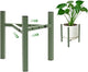 Aripark Plant Stand Indoor Adjustable, Metal Modern Small Plant Stands, Heavy Duty Stable Plant Pot Flower Holder Indoor Outdoor Corner, Fit 8 9 10 11 12 inch Pots, Green (Pot & Plant Not Included)